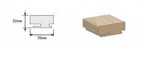 Стойка Т (п)для дверей Браво, Wenge Veralinga (для складных дверей)
